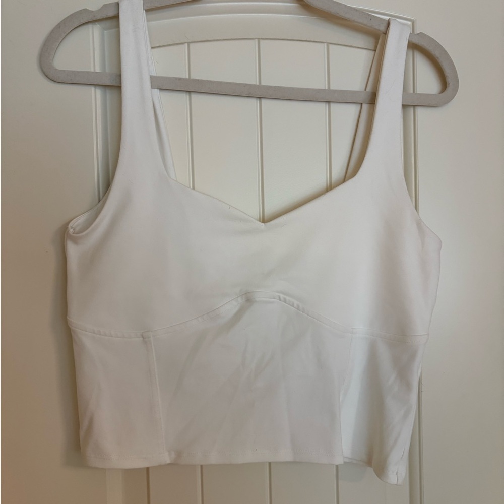 Woman’s size Large Abercrombie & Fitch White soft Cropped Tank